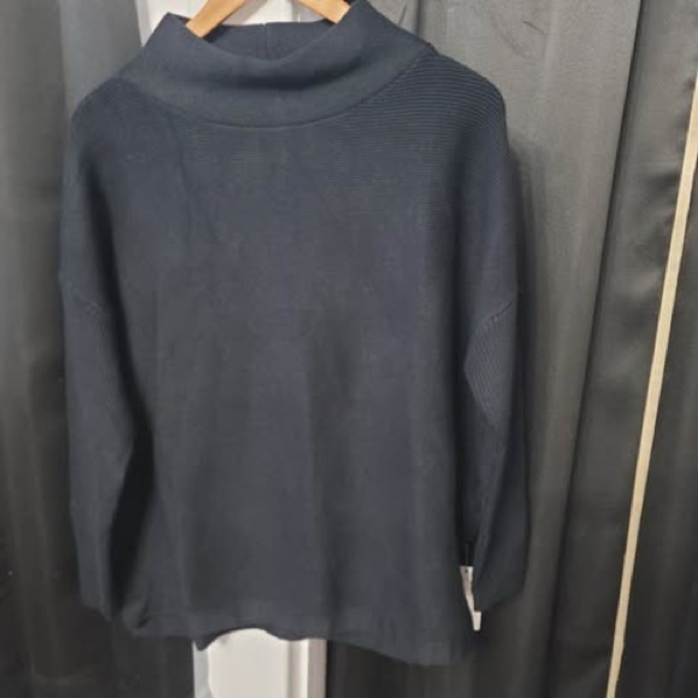 NWT LILLUSORY Mock Turtleneck Oversized Sweater Ribbed Knit Pullover